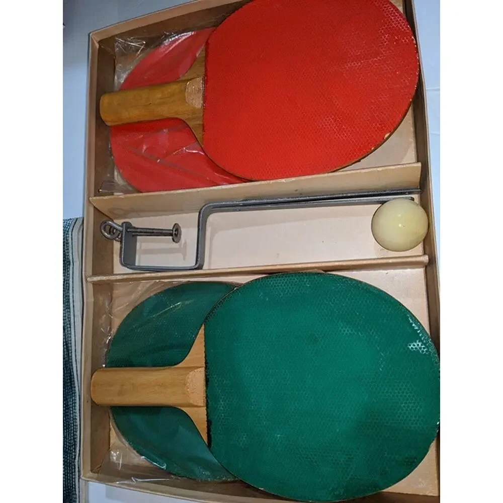Vintage Hawthorne Official Table Tennis Set Montgomery Ward Ping Pong 60-4777